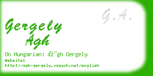 gergely agh business card